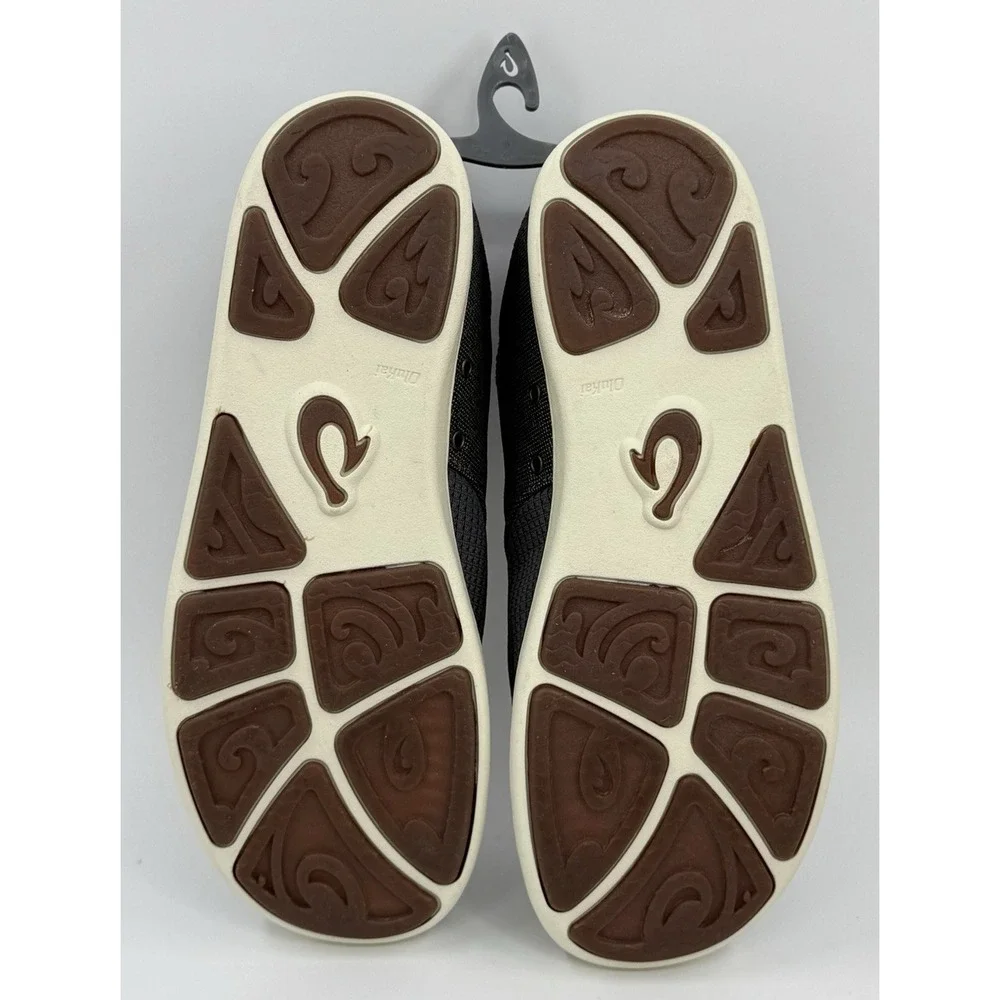 OLUKAI Nohea Moku Boat Shoes Men's Size US 9 in‎ Charcoal/Clay NWOB